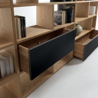 Password Project 1 bookcase in oak & concrete effect fronts_layout
